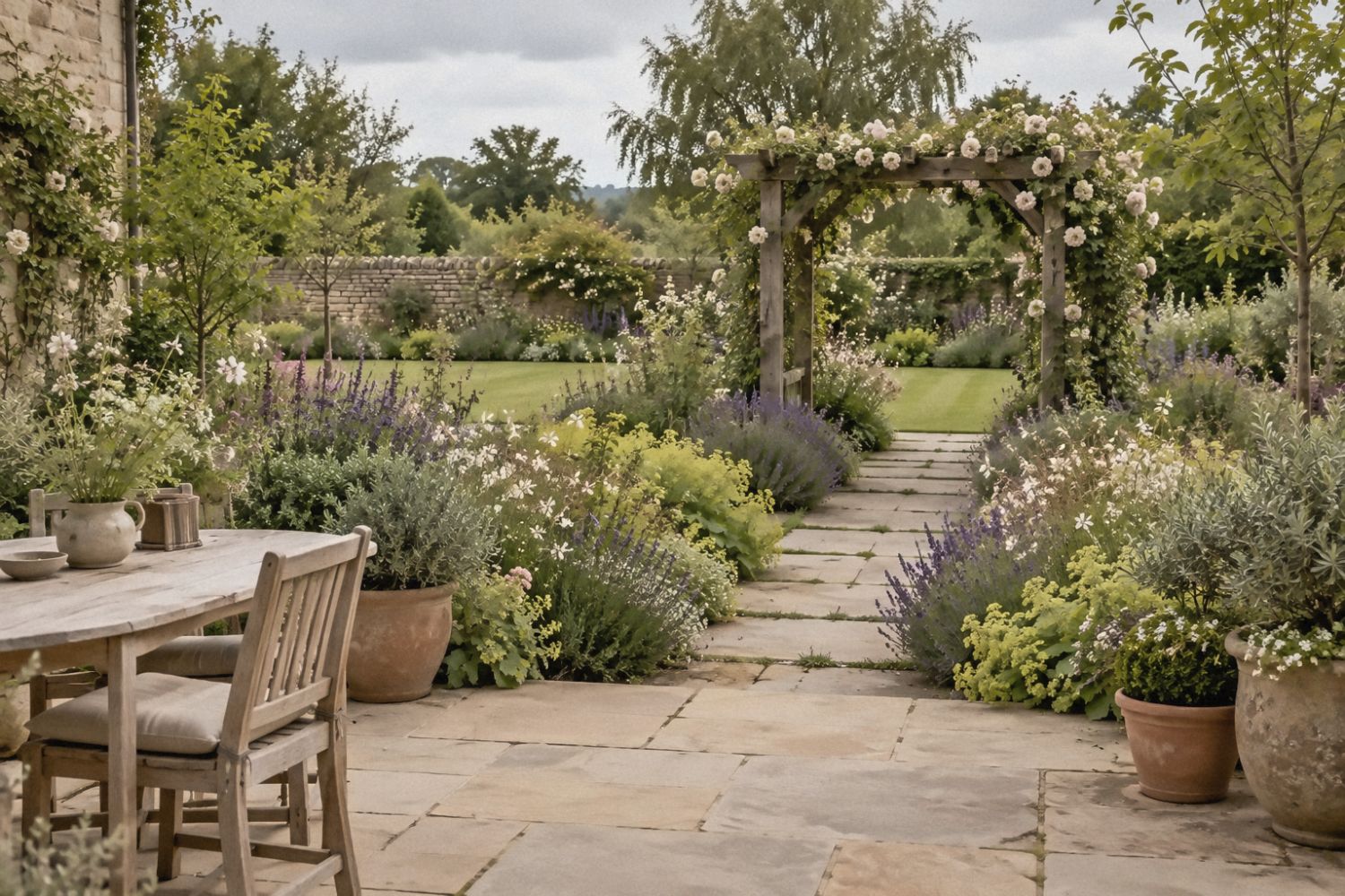 Cottage border and pergola project in Sevenoaks